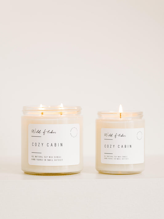 Cozy Cabin Wood Wick Candle