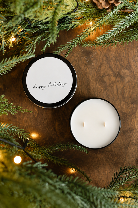 Happy Holidays Candle