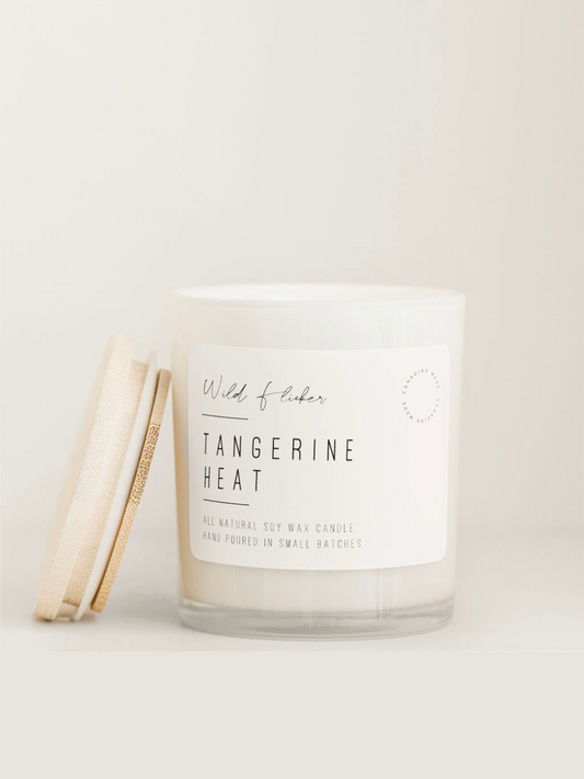 Tangerine Heat Wood Wick Candle