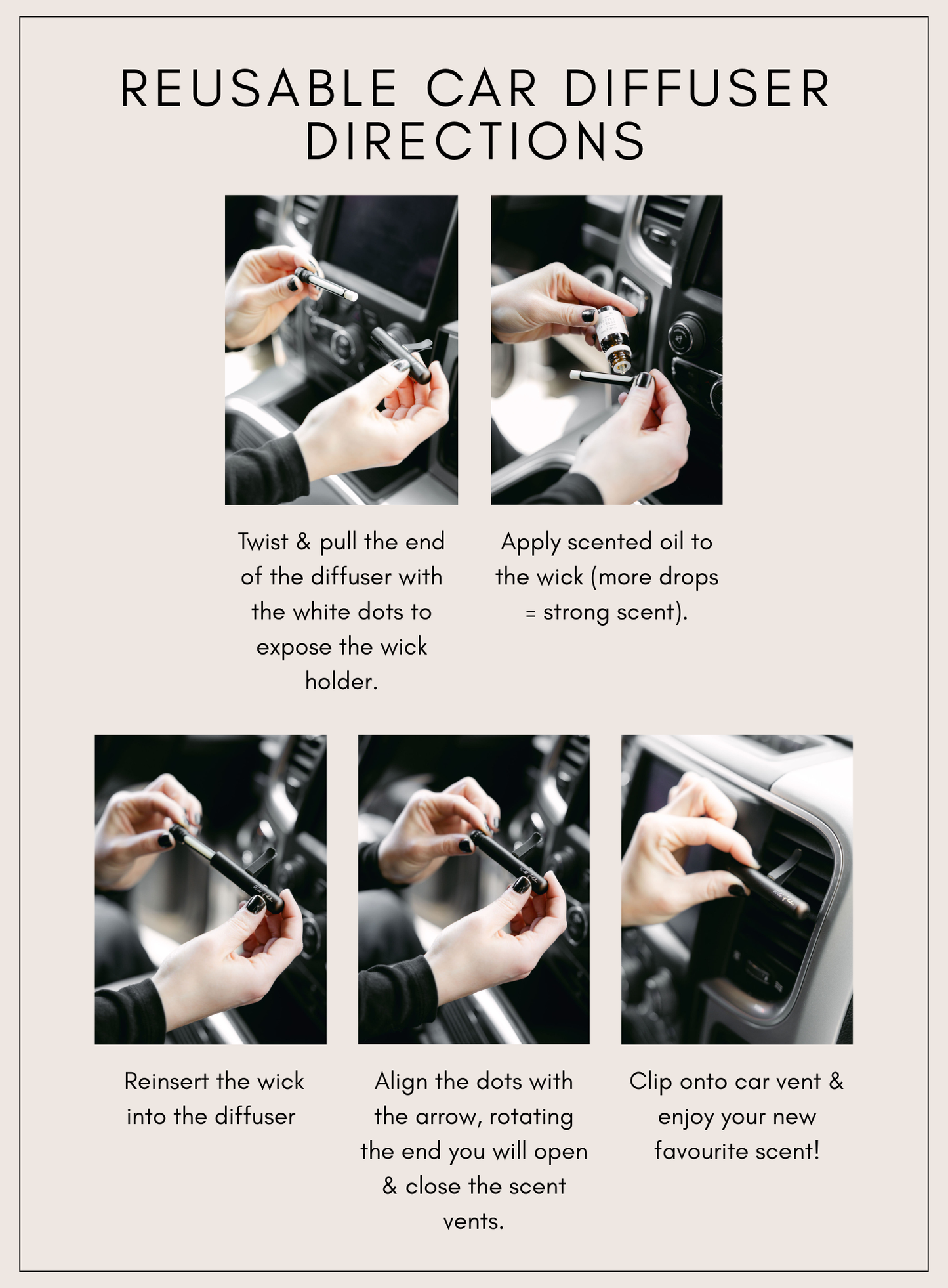 Reusable Car Diffuser - Starter Kit