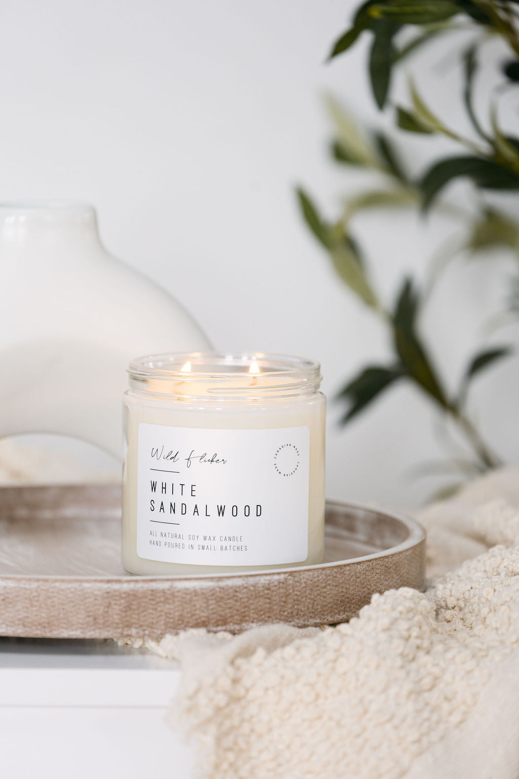 White Sandalwood Soy Wax Candle