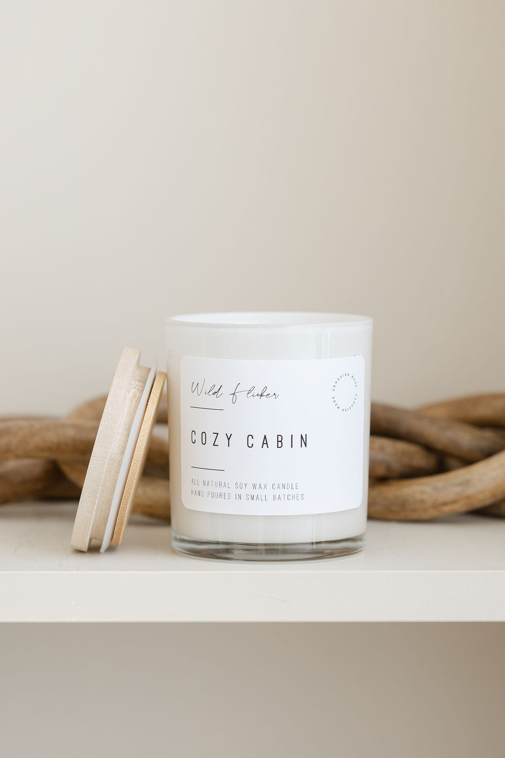 Cozy Cabin Wood Wick Candle