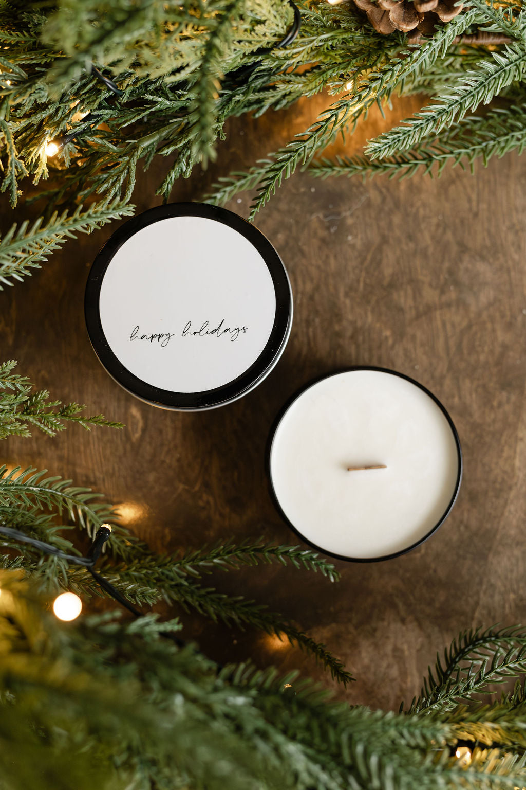 Happy Holidays Candle